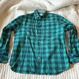 Bonobos size large green checkered button down